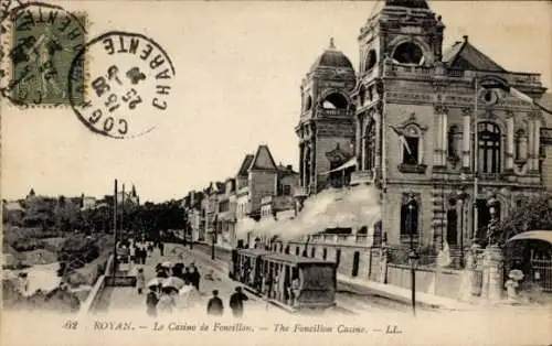 Ak Royan Charente Maritime, Le Casino de Foncilon, Straßenbahn