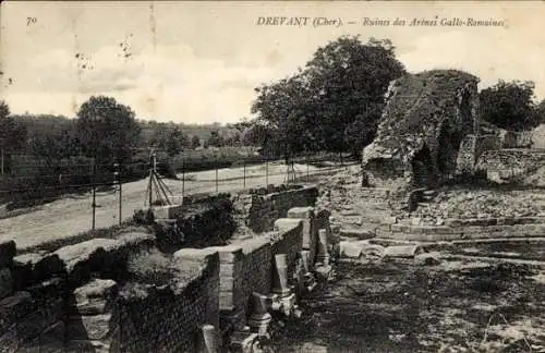 Ak Drevant Cher, Ruines de Arenes Gallo-Romaines