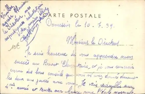 Ak Domessin Savoie, Les Ecoles, Rue de l'Eglise