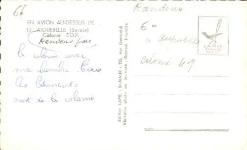 Ak Aiguebelle Savoie, Colonie E.D.F