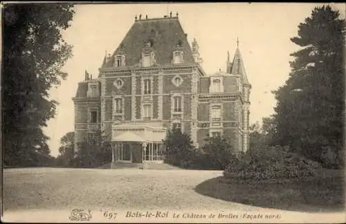 Ak Brolles Bois le Roi Seine et Marne, Le Chateau de Brolles, Facade nord