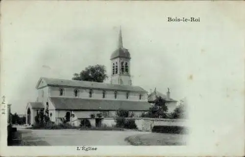 Ak Brolles Bois le Roi Seine et Marne, Kirche