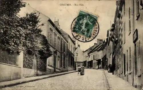 Ak Chaumes en Brie Seine et Marne, Rue Foix