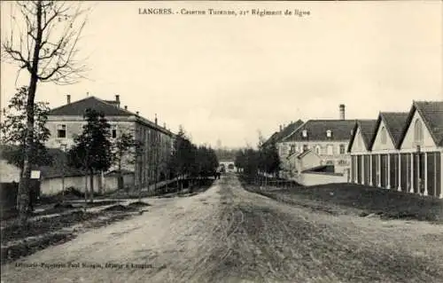 Ak Langres Haute Marne, Caserne Turenne, 21 Regiment de ligue