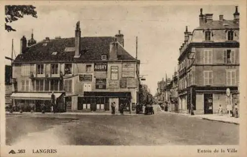 Ak Langres Haute Marne, Entree de la Ville