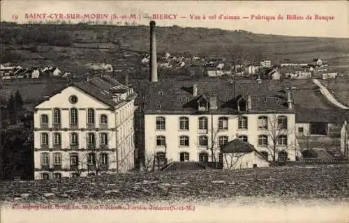 Ak Saint Cyr sur Morin Seine et Marne, Biercy, Banknotenfabrik