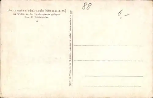 Ak Oybin in der Oberlausitz, Johannissteinbaude, Innenansicht, Esszimmer