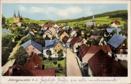 Ak Schirgiswalde in der Lausitz, Teilansicht