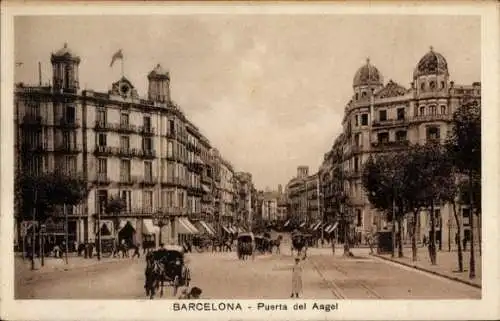 AK Barcelona Katalonien Spanien, Puerta del Angel