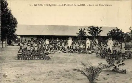 Ak Französisch-Kongo, St. Francois de l'Alima, Franziskanerschule