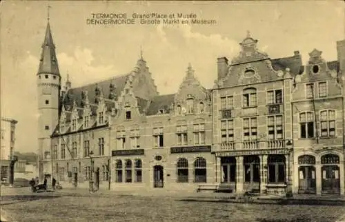 Ak Dendermonde Dendermonde Ostflandern, Grand Place und Museum