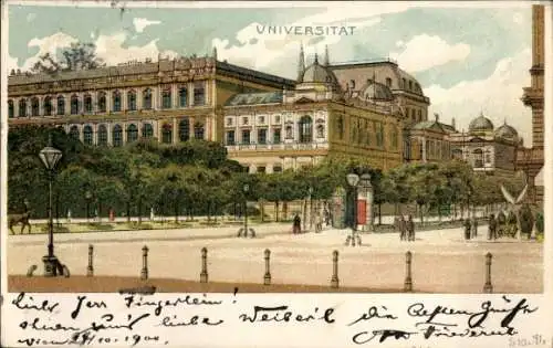 Litho Wien 1 Innere Stadt, Universität