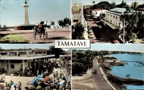 Ak Toamasina Tamatave Madagaskar, Leuchtturm, Promenade, Strand