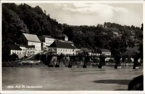 Ak Ach in Oberösterreich, Teilansicht