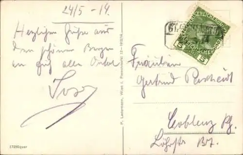 Ak Gloggnitz in Niederösterreich, Ort aus der Vogelschau