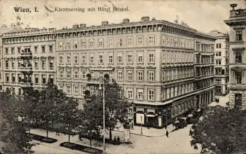 Ak Wien 1 Innere Stadt, Kärntner Ring mit Hotel Bristol