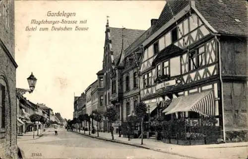 Ak Gardelegen in der Altmark, Magdeburger Straße, Hotel zum Deutschen Hause