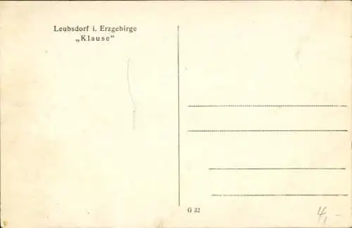 Ak Leubsdorf Erzgebirge, Klause