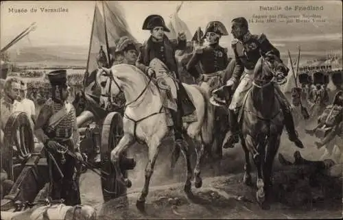 Künstler Ak Vernet, Horace, Bataille de Friedland 1807, Napoleon