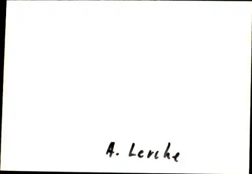 Ak Schauspieler A. Lerche, Portrait, Autogramm