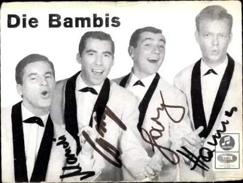 Ak Musikgruppe Die Bambis, Gruppenfoto, Autogramme