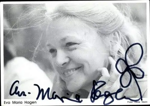 Ak Schauspielerin Eva-Maria Hagen, Portrait, Autogramm