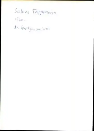 Ak Moderatorin Sabine Töpperwien, Portrait, Mikrofon, NDR, Autogramm