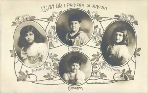 Ak I Principi di Savoia, Jolanda, Umberto, Giovanna, Mafalda