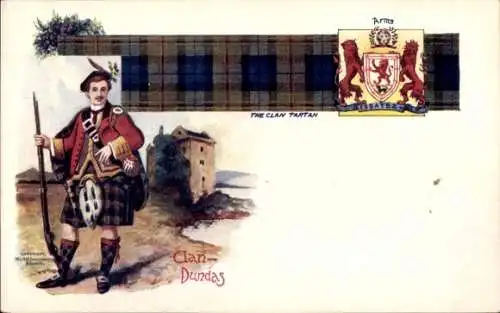 Wappen Ak Clan Dundas, The Clan Tartan, Arms