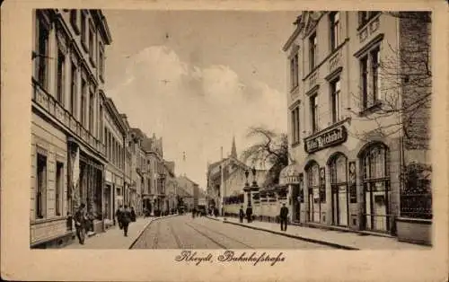 Ak Rheydt Mönchengladbach am Niederrhein, Bahnhofstraße, Hotel Reichshof