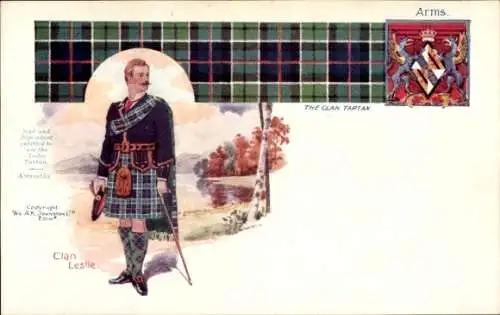 Wappen Ak Clan Leslie, Clan Tartan, Coat of Arms