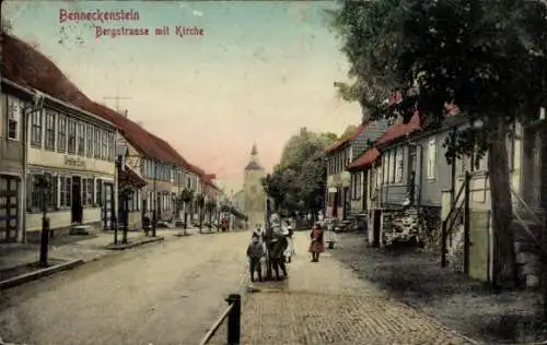 Ak Benneckenstein Oberharz, Bergstraße, Kirche