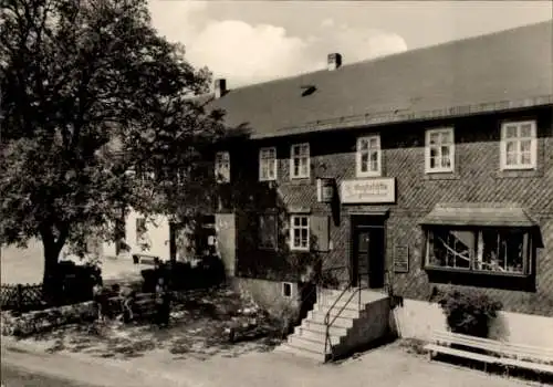 Ak Schirnrod Eisfeld in Thüringen, Konsum-Gaststätte Zur grünen Aue