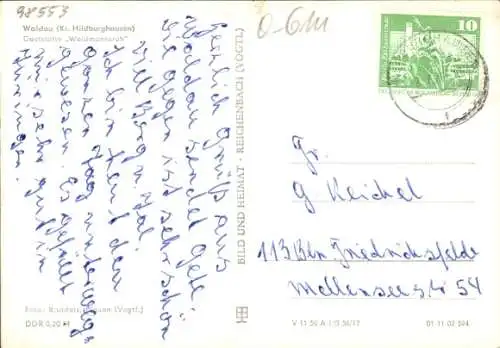 Ak Waldau Schleusingen in Thüringen, Gaststätte Weidmannsruh