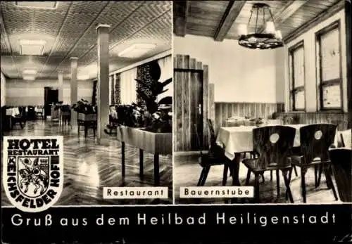 Ak Heilbad Heiligenstadt Eichsfeld Thüringen, Hotel-Restaurant Eichsfelder Hof, Bauernstube