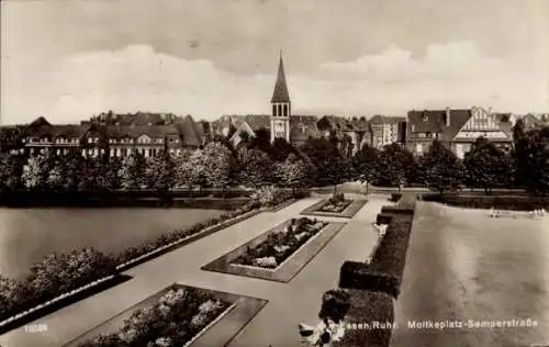 Ak Essen im Ruhrgebiet, Moltkeplatz, Semperstraße