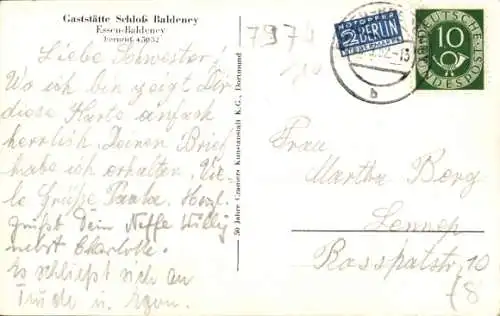 Ak Bredeney Essen im Ruhrgebiet, Villa Hügel, Gaststätte Schloss Baldeney, Strandbad