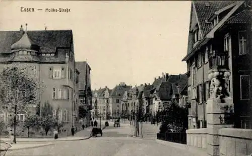 Ak Essen im Ruhrgebiet Nordrhein Westfalen, Die Moltke Straße