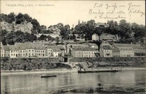 Ak Pallien Trier an der Mosel, Teilansicht mit Schneidershof