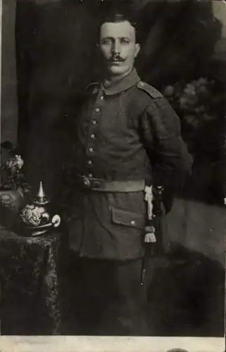 Foto Ak Deutscher Soldat in Uniform, Pickelhaube, Xaver Schandl Hohending