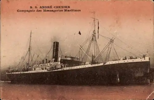 Ak Dampfer SS Andre Chenier, Messageries Maritimes, MM