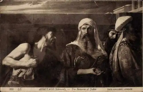 Künstler Ak Armitage, Edward, Judas' Reue