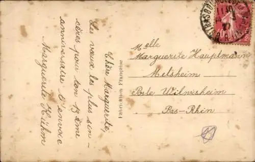 Ak Glückwunsch, Frau mit Rosenblüten