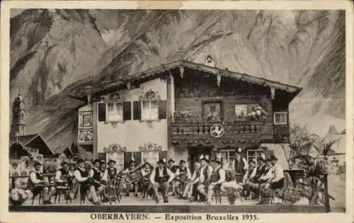 Ak Brüssel Brüssel, Ausstellung 1935, Oberbayern, Gasthaus