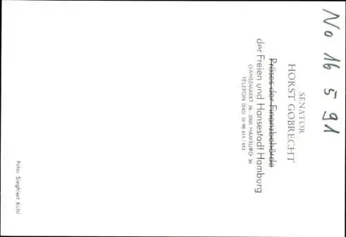 Ak Politiker Horst Gobrecht, Portrait, Autogramm