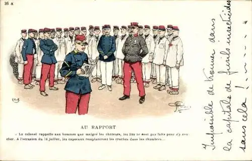 Künstler Ak Guillaume, Albert, Au Rapport