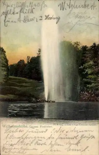 Ak Bad Wilhelmshöhe Kassel in Hessen, Große Fontaine