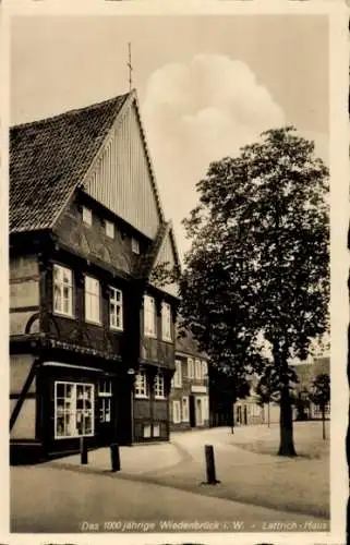 Ak Wiedenbrück in Westfalen, Lattrich-Haus