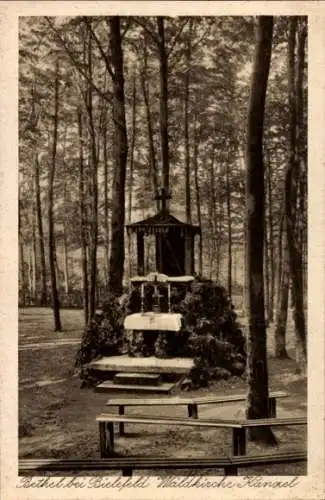 Ak Bethel Bielefeld in Nordrhein Westfalen, Waldkirche, Kanzel