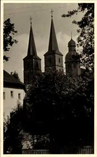 Ak Marienmünster in Westfalen, Teilansicht, Kirche